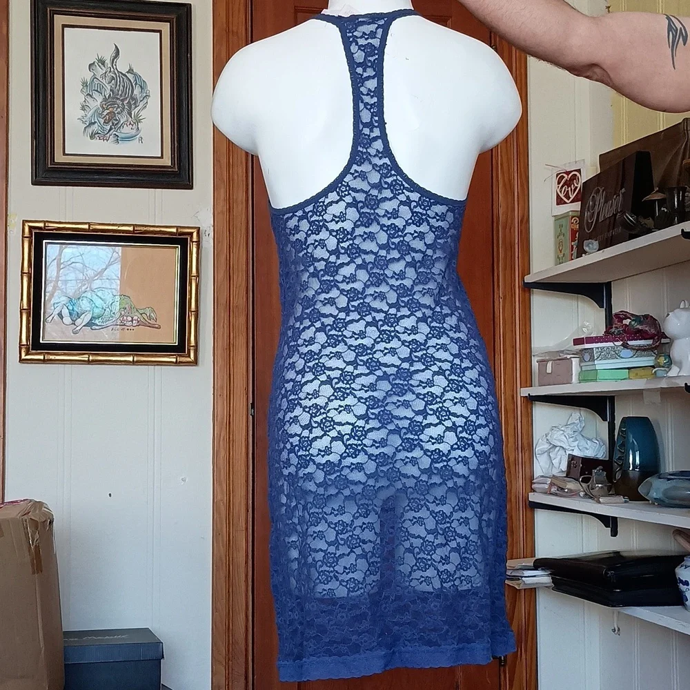 Victoria's Secret Blue Lace Nite Gown - Picture 2 of 3
